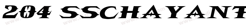 204 SSChaYanTi字体转换